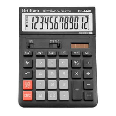 Калькулятор "Brilliant" /BS-444B/ наст.  12-разр,2 пам.145*197