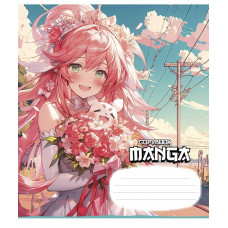 Зошит уч. "Школярик" 18арк.== /3323L/ "Manga style" глітер (дівчинка) (25/250)