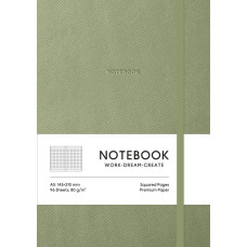 Блокнот А5/96 арк. "Школярик" /A5-7151KSoft Green/ # обкл.поліуретан м'яка, крем блок, 80г/м2 "Soft Green" (1/12)