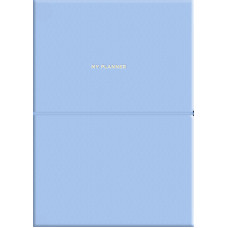 Планер А5/208 стор. недат."Genius" /A5-7107Soft Blue/ обкл.поліуретан, крем блок, 80г/м2 "Soft Blue" (1/12)