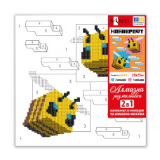 Картина за номерами "SANTI" /954928/ "Minecraft. Бджілки", 25*25см, з алмазною мозаїкою