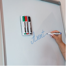 Набір маркерів сухостираємих "Axent" /D2800-80/ для дошки,  Whiteboard: 4 маркери+магнітний тримач-губка (1/12/72)