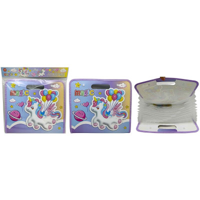 Папка-портфель /С-4007/ А4 ПВХ з 12 відділеннями "Єдиноріг" 32,5*28см (1/30)