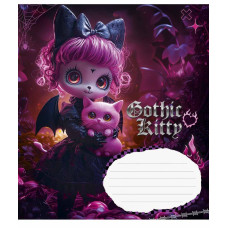 Зошит уч. "Школярик" 12арк.# /3531K/ "Gothic cats " виб.УФ-лак (дівчинка) (30/300)
