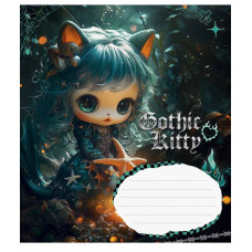 Зошит уч. "Школярик" 12арк.# /3531K/ "Gothic cats " виб.УФ-лак (дівчинка) (30/300)