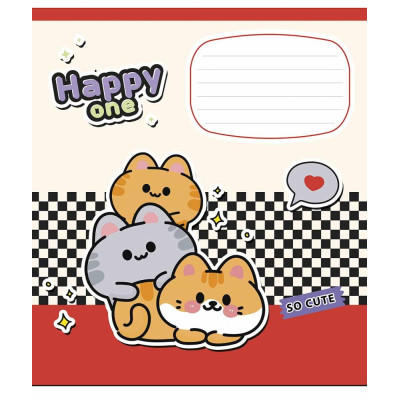 Зошит уч. "Школярик" 12арк.# /3532K/ "Happy one " виб.УФ-лак (дівчинка) (30/300)