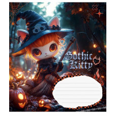 Зошит уч. "Школярик" 18арк.# /3531K/ "Gothic cats " виб.УФ-лак (дівчинка) (25/250)