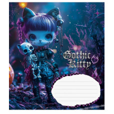 Зошит уч. "Школярик" 18арк.# /3531K/ "Gothic cats " виб.УФ-лак (дівчинка) (25/250)