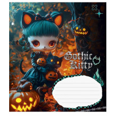Зошит уч. "Школярик" 18арк.# /3531K/ "Gothic cats " виб.УФ-лак (дівчинка) (25/250)