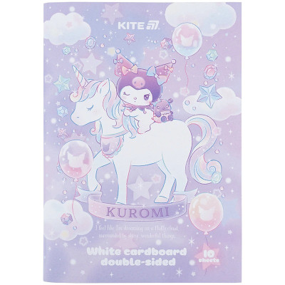 Картон білий А4/10арк. "Kite" /HK24-254-2/ двосторонній, Kuromi Куромі (1/50)
