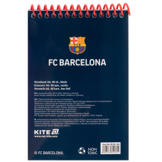 Скетчбук А6/48арк. "Kite" /BC26-196/ пласт. спіраль FC Barcelona (1/20)