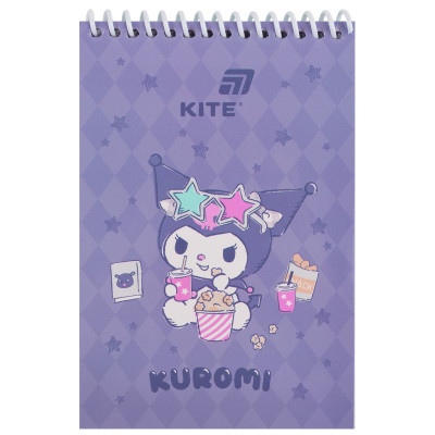 Скетчбук А6/48арк. "Kite" /HK26-196-2/ пласт. спіраль Kuromi (1/20)