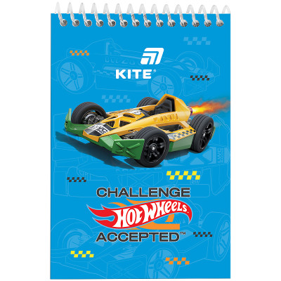 Скетчбук А6/48арк. "Kite" /HW26-196/ пласт. спіраль Hot Wheels (1/20)