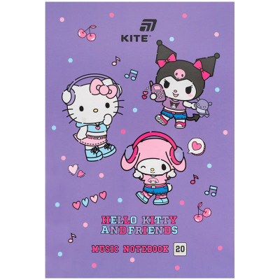 Зошит для нот А4/20арк "Kite" /HK26-404/ Hello Kitty (1/10)
