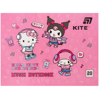 Зошит для нот А5/20арк "Kite" /HK26-405/ Hello Kitty MIX (1/10)