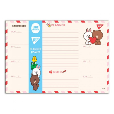 Планінг 30*21см "Yes" /252177/ "Line Friends", 52 арк. (5/50)