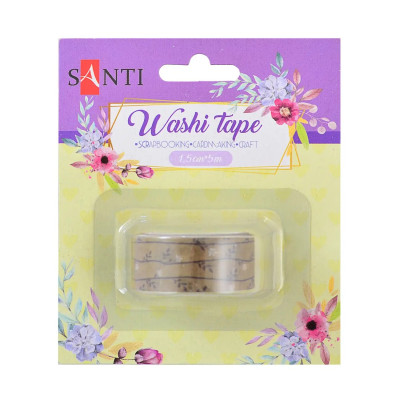Скотч декоративний "SANTI" /742198/ "Cherry blossoms" 1,5см*5м (1/50/500)