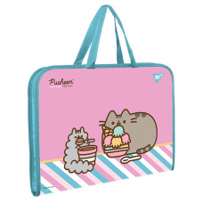 Папка-портфель на блискавці А4+ "Yes" /492238/ "Pusheen. Stormy" з ткан. ручк. (1/12/48)
