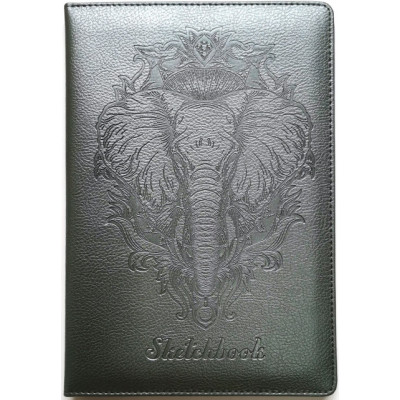 Скетчбук "Bourgeois" А5/64 шкірзам Тв.обкл. /диз.9304/ вн. Бл.100г, чисті (1/40)