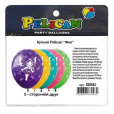 Кульки повітряні "Pelican" /828543/ 12"(30сm) "Фея" 5-стор. 10шт