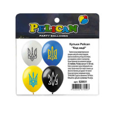 Кульки повітряні "Pelican" /828931/ 12"(30сm) "Код нації" 1-стор 10шт
