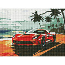 Алмазна мозаїка "Ідейка" /AMO8176/ "Поїздка узбережжям" 30*40см
