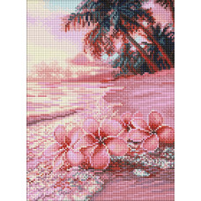 Алмазна мозаїка "Ідейка" /AMO8222/ "Рожевий пляж" 30*40см
