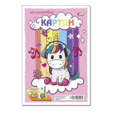 Картон кольоровий "Бріск" (УВ-20)  9кольор. 9арк. А4 "Gold"  (10/120)