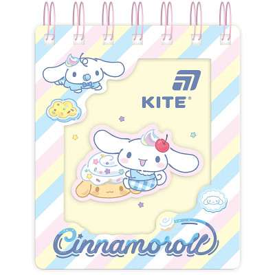 Блокнот А6/80арк. "Kite" /CR26-276/ вирубка, спіраль Cinnamoroll (1/50)