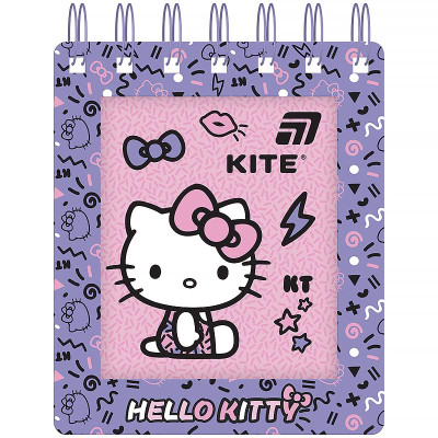 Блокнот А6/80арк. "Kite" /HK26-276-1/ вирубка, спіраль Hello Kitty (1/50)