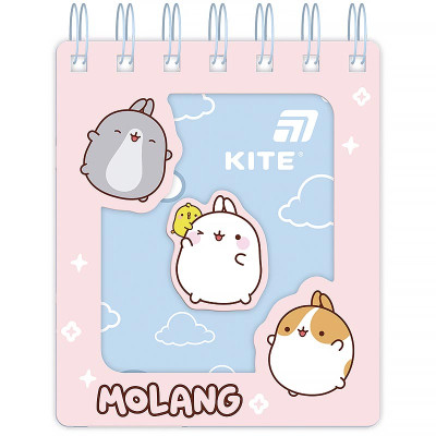 Блокнот А6/80арк. "Kite" /ML26-276/ вирубка, спіраль Molang (1/50)