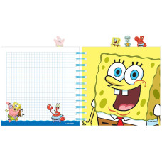 Блокнот 155×166 мм/80арк. "Kite" /SB26-278/  #, з розділювачами SpongeBob SquarePants (1/24)