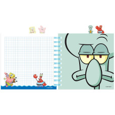 Блокнот 155×166 мм/80арк. "Kite" /SB26-278/  #, з розділювачами SpongeBob SquarePants (1/24)