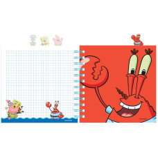 Блокнот 155×166 мм/80арк. "Kite" /SB26-278/  #, з розділювачами SpongeBob SquarePants (1/24)