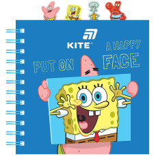 Блокнот 155×166 мм/80арк. "Kite" /SB26-278/  #, з розділювачами SpongeBob SquarePants (1/24)