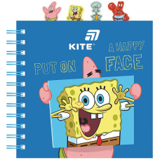 Блокнот 155×166 мм/80арк. "Kite" /SB26-278/  #, з розділювачами SpongeBob SquarePants (1/24)