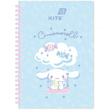 Блокнот А5/80арк. "Kite" /CR26-277/ на спіралі пласт.обкл. # Cinnamoroll (1/24)