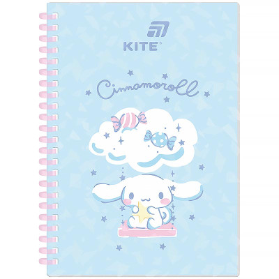 Блокнот А5/80арк. "Kite" /CR26-277/ на спіралі пласт.обкл. # Cinnamoroll (1/24)