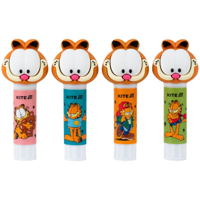 Клей-олівець 9г "Kite" /GF26-131/ PVP з фігурним ковпачком Garfield Retro/Classic (16/256)