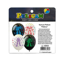 Кульки повітряні "Pelican" /828534/ латексні 12"(30сm ) "Робот" 1-стор. 10шт