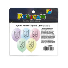 Кульки повітряні "Pelican" /828934/ 12"(30сm) "Україна-дім" макарун 10шт