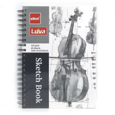 Скетчбук 19*26/60арк "Ellott" /001-16/ на спіралі "Контрабас" 160г/м2 (1/60)