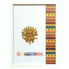 Фоторамка 30*40 "33 Amigos" /3040-1611-015-3/ біла, багет 1611 плоский (1/23)