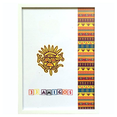 Фоторамка 30*40 "33 Amigos" /3040-1611-015-3/ біла, багет 1611 плоский (1/23)