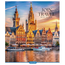 Зошит уч. "Школярик" 96арк.== /3680L/ "Join Travel" УФ-лак (нейт) (5/50)