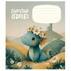 Зошит уч. "Школярик" 12арк.# /3755K/ Fairytale Stories ВД-лак (дівчинка) (30/300)