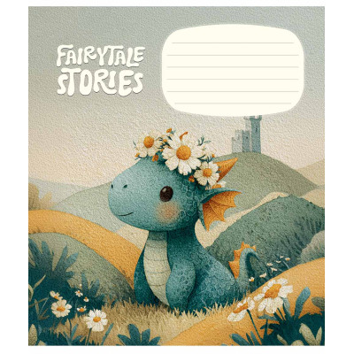 Зошит уч. "Школярик" 12арк.# /3755K/ Fairytale Stories ВД-лак (дівчинка) (30/300)
