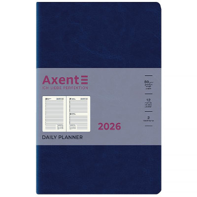 Щоденник "Axent" 2026 /8821-26-02-A/ Partner City Soft, 145*210, синій (1/12)