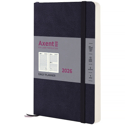 Щоденник "Axent" 2026 /8810-26-02-A/ Partner Soft Skin, 145*210, синій (1/12)