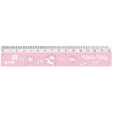 Лінійка 15см пл. "Kite" /HK26-090-2/ Hello Kitty (1/100)